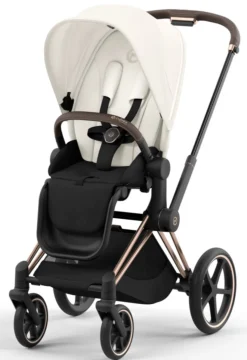 Priam klapvogn - off white/rosegold