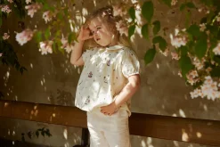 Printed bluse m. krave - TIVOLI