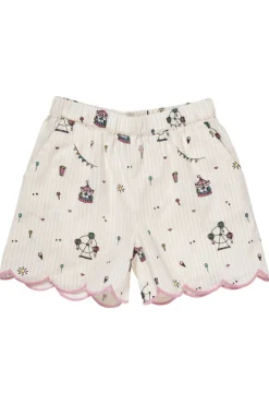 Printet shorts m. deco edge - TIVOLI