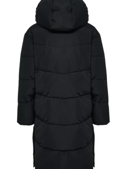 Puffer Lang Jakke - Black