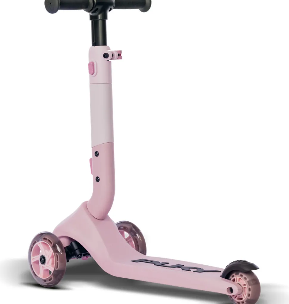 PUKY PUSH foldbart løbehjul m. LED pink