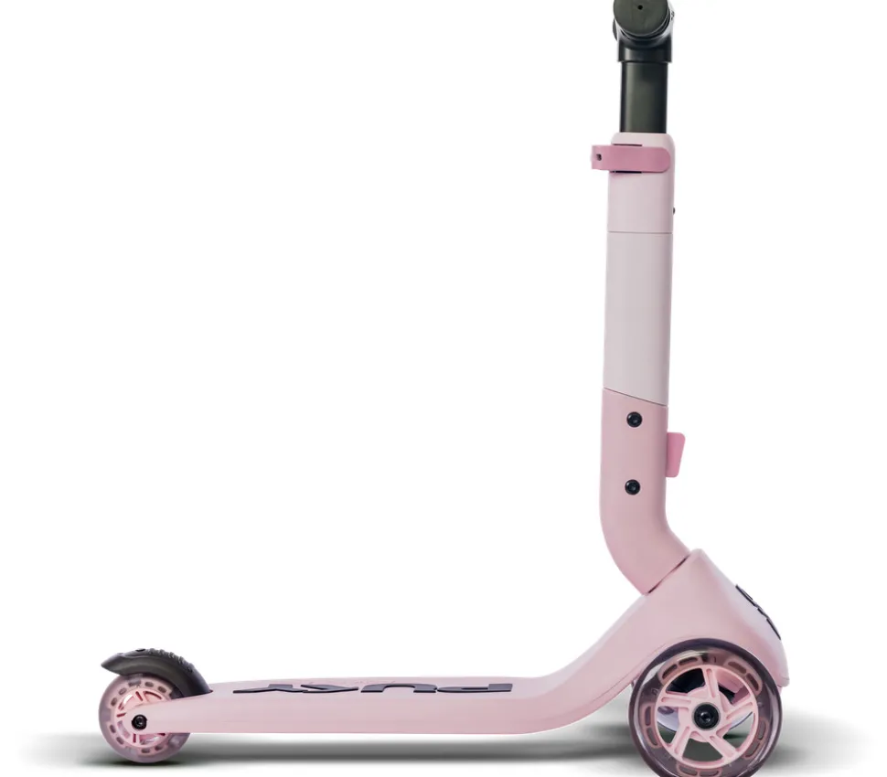 PUKY PUSH foldbart løbehjul m. LED pink