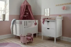 Puslebord med skuffer - hvid FSC®