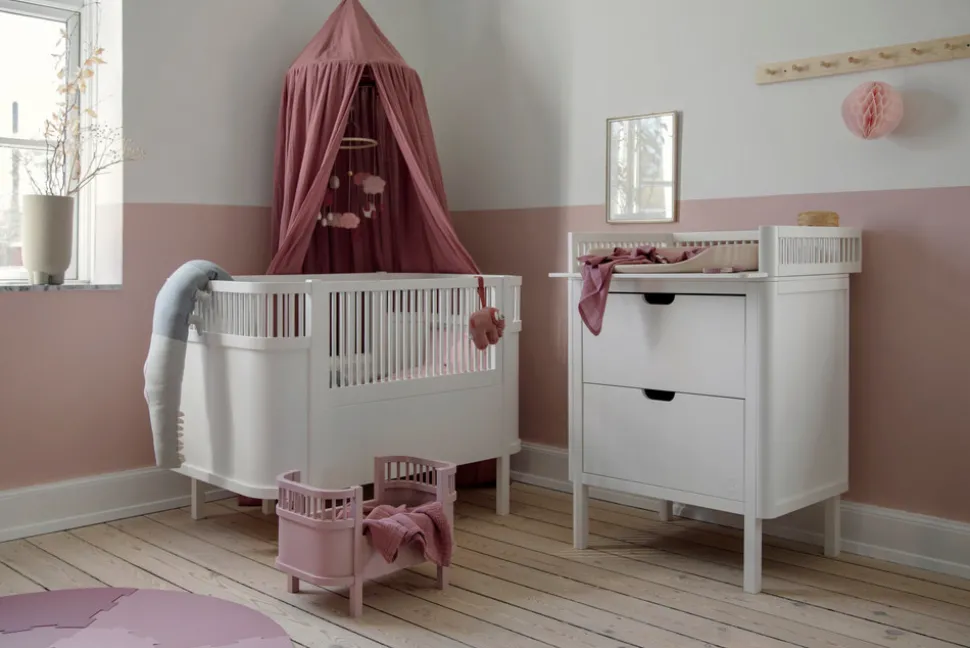 Puslebord med skuffer - hvid FSC®