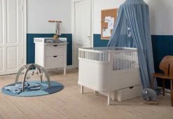 Puslebord med skuffer - hvid FSC®