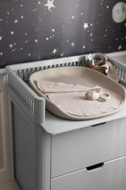 Puslebord med skuffer - stone grå