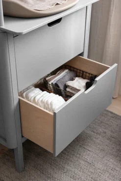 Puslebord med skuffer - stone grå