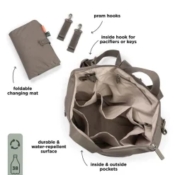 Puslerygsæk - Taupe