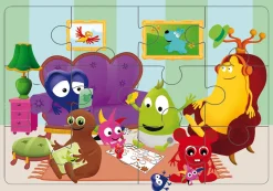 Puslespil i træ med hverdagsmotiv