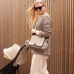 Pusletaske, Quiltet Beige