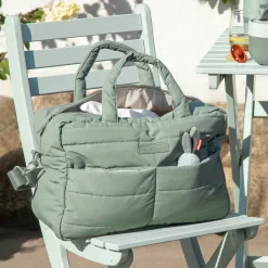 Quiltet pusletaske - grøn