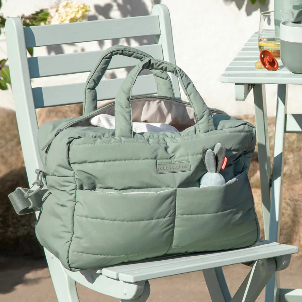 Quiltet pusletaske - grøn