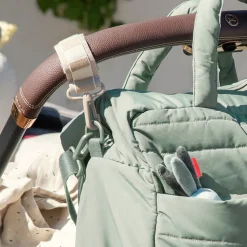 Quiltet pusletaske - grøn