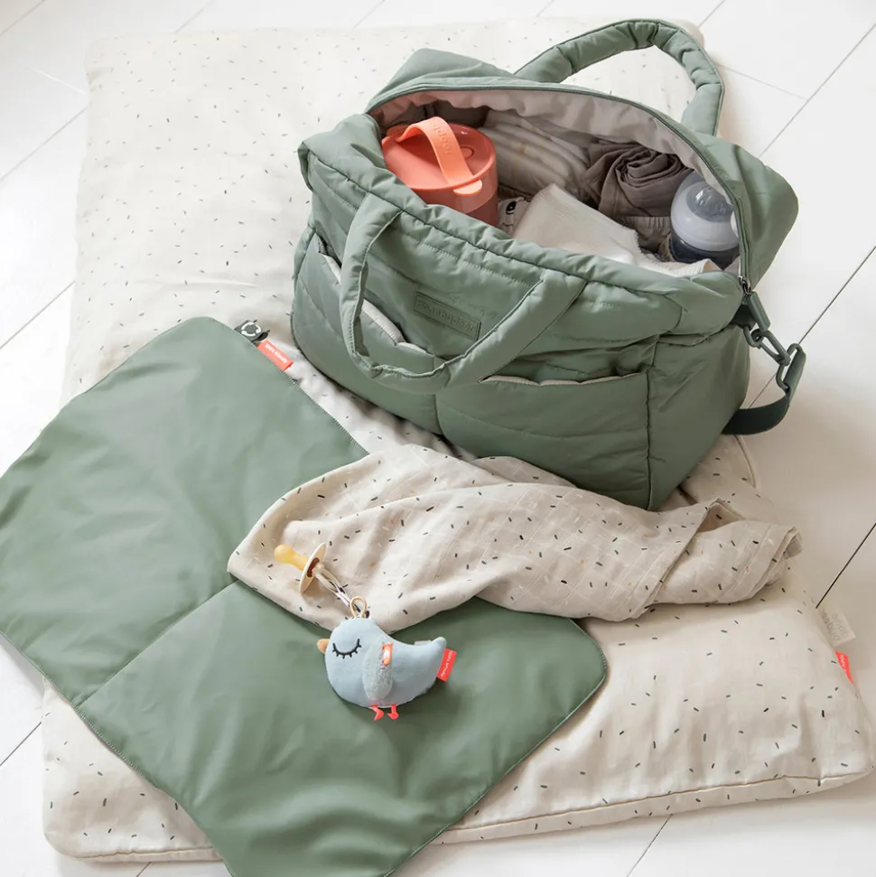 Quiltet pusletaske - grøn