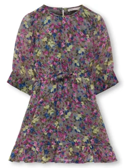 Rachel langærmet Aop kjole - DECEMBER SKY