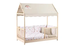 Rainbow Cream Markise til husseng 70x140