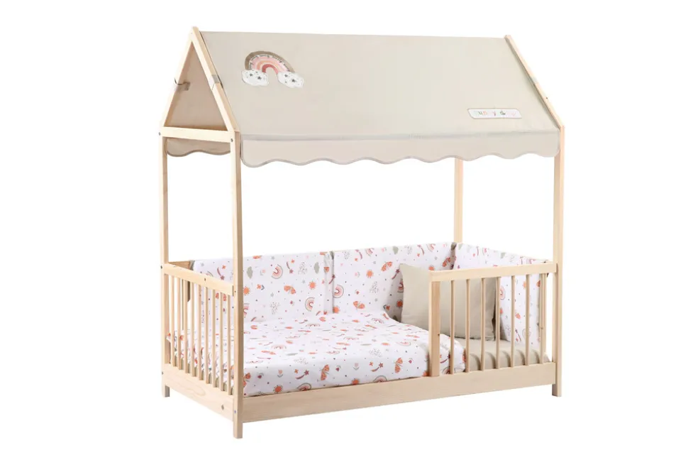 Rainbow Cream Markise til husseng 70x140