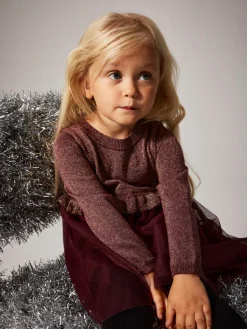 Refraja Strikket Kjole - Burgundy