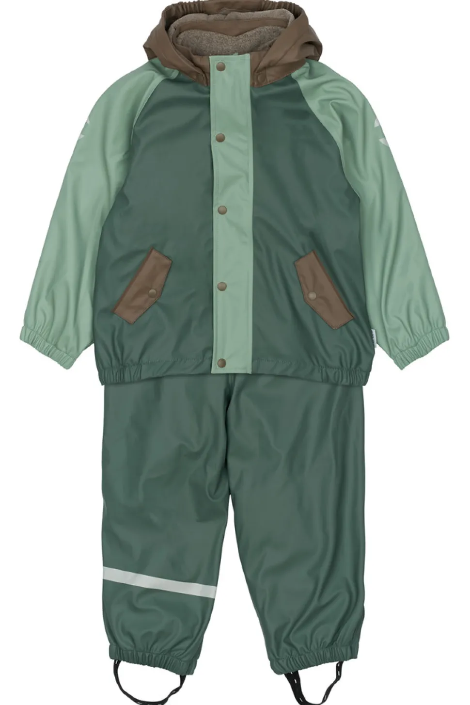 Regnsæt m. Fleece - Balsam green