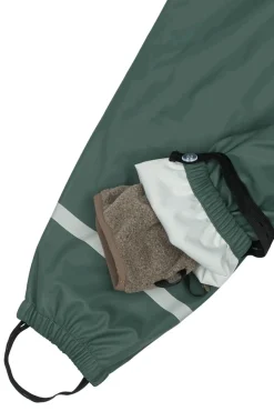 Regnsæt m. Fleece - Balsam green