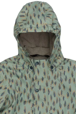 Regnsæt m. Fleece - Iceberg green