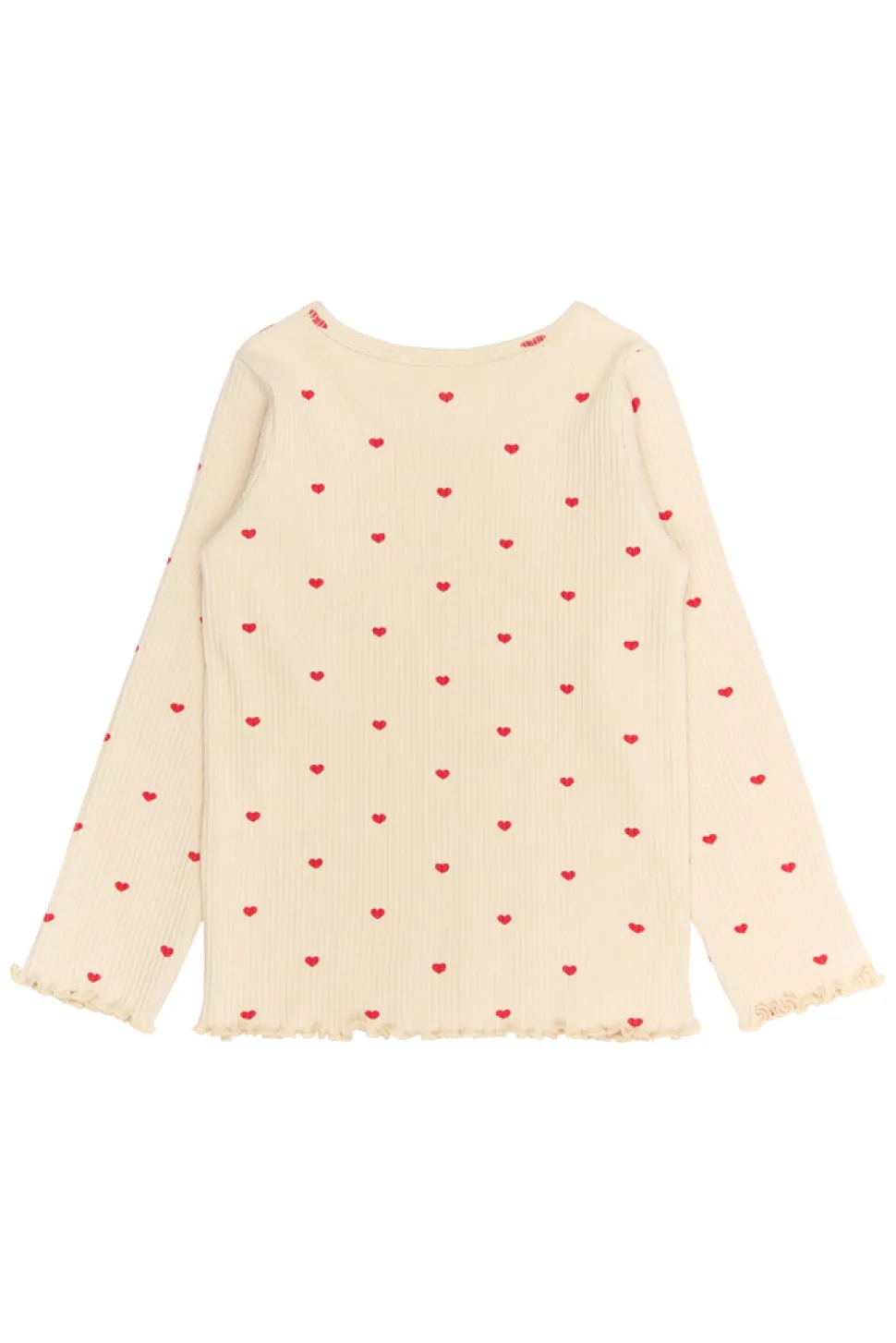 Rhea Rib Bluse - GARDENIA