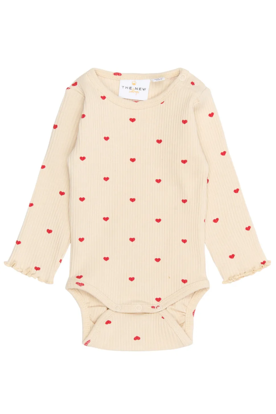 Rhea Rib Body Langærmet - GARDENIA