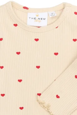 Rhea Rib Body Langærmet - GARDENIA