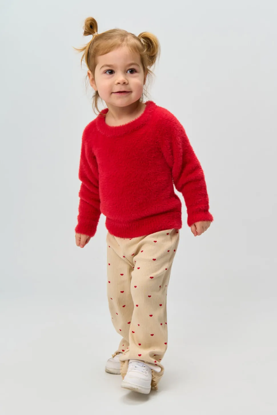 Rhea Wide Rib Bukser - GARDENIA