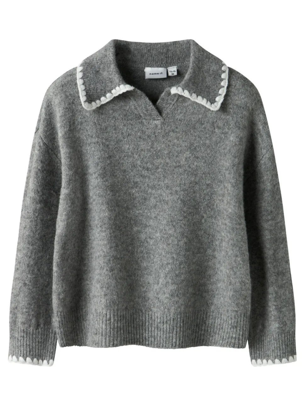 Rikasa Strikket Polo - Grey Melange