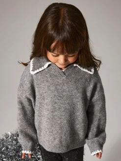 Rikasa Strikket Polo - Grey Melange