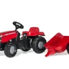 Rolly kid Massey Ferguson pedal traktor med trailer