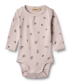 Roselinde Body Langærmet - Soft lilac flowers