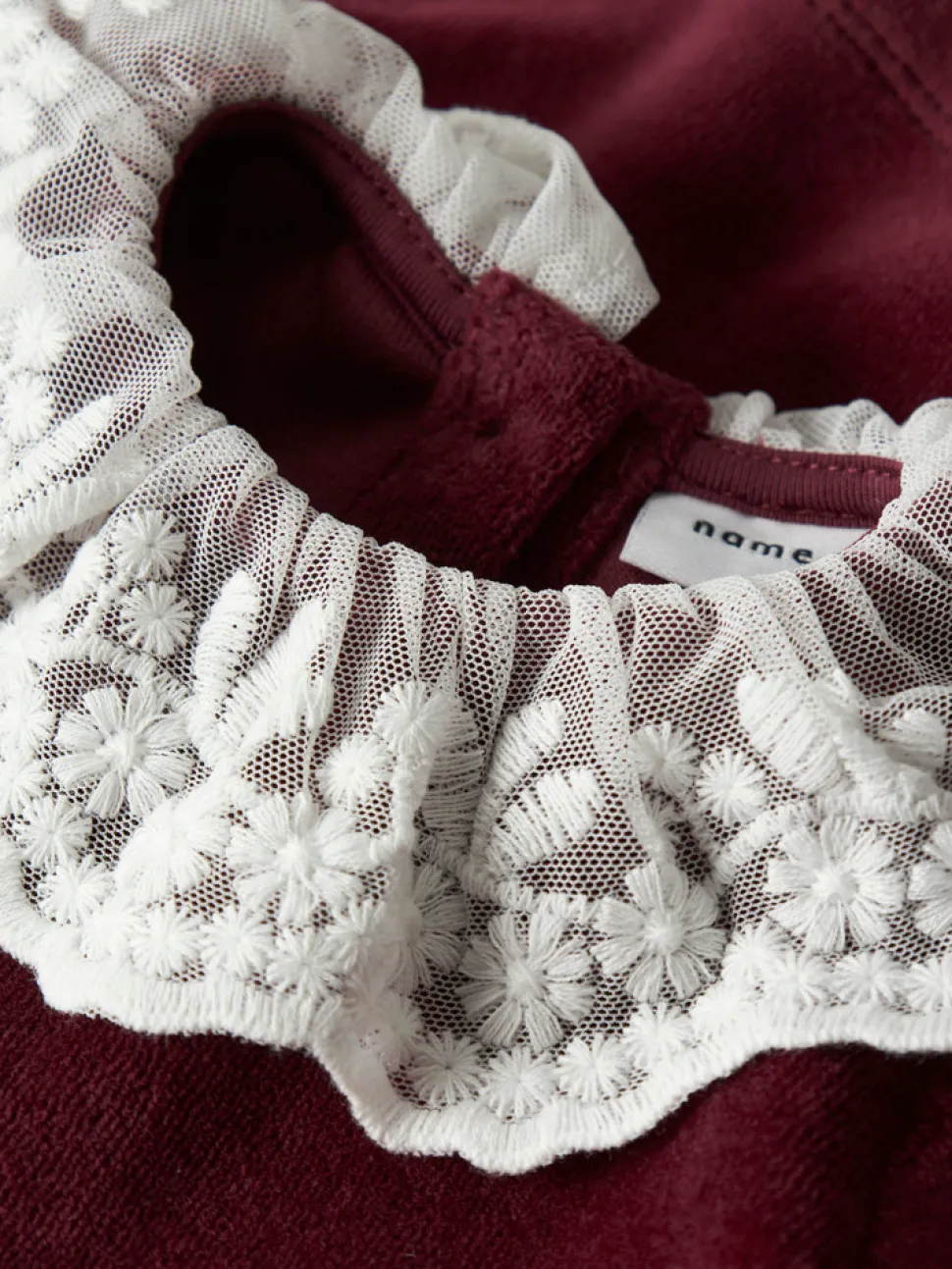 Roxy Velour Kjole - Burgundy