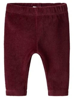 Roxy Velour Leggings - Burgundy
