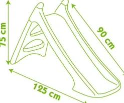 Rutsjebane 90cm rød/grøn