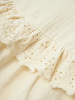 Saku langærmet loose emb top - TURTLEDOVE