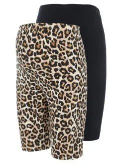 Sannie jersey biker shorts 2-pak - BLACK