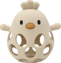 Sansebold med ælling i LFGB silikone, beige