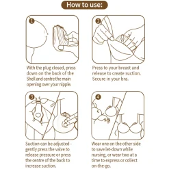Shell Silikone Brystpumpe 75ml