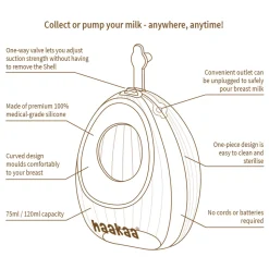Shell Silikone Brystpumpe 75ml
