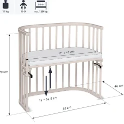 Side by side seng, original - beige