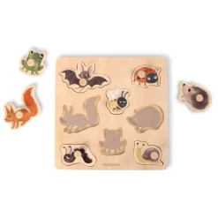 Silhouette-puslespil i træ - Skovens dyr