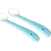 Silicone spoon - aquamarine 2-pack