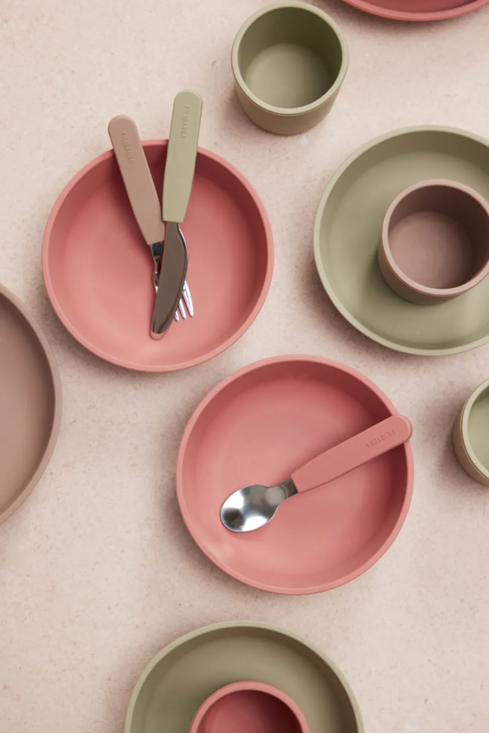 Silikone bestiksæt - rose