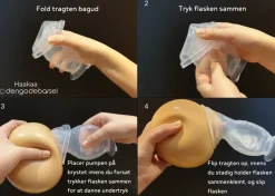 Silikone brystpumpe inkl. blomsterstopper 100 ml