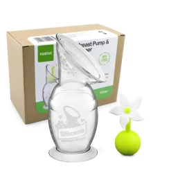 Silikone brystpumpe inkl. blomsterstopper 150 ml