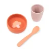 Silikone første spisesæt - Papaya