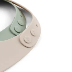 Silikone hagesmæk 2 stk. - lalee sand/grøn