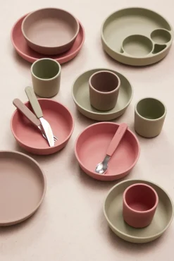 Silikone tallerken - rose